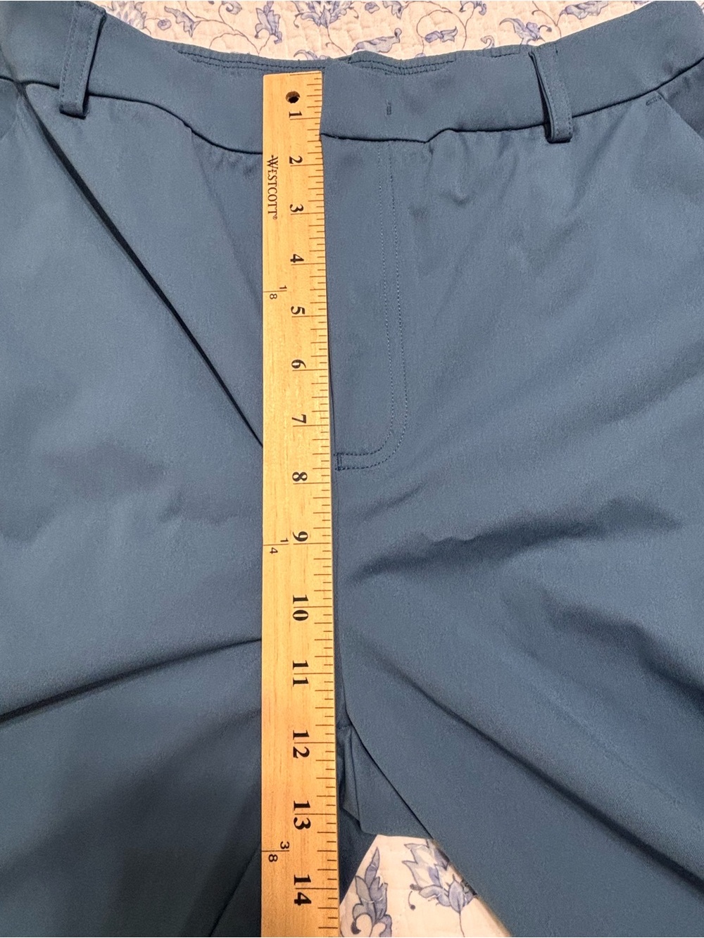 Halara women’s M Petite Blue Dress Pants wide leg stretch Work or Athleisure NWT - Picture 6 of 8